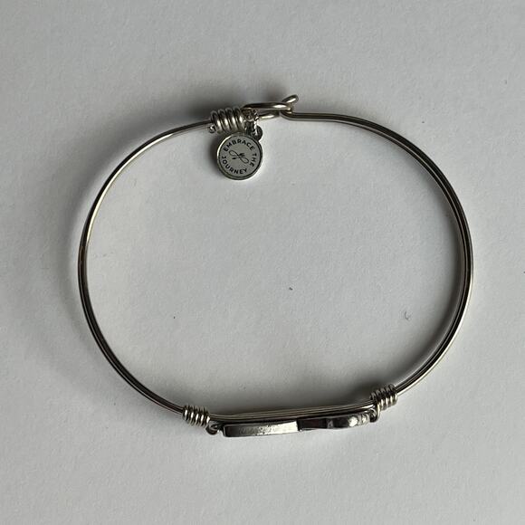 Luca + Danni Women's Hair Stylist Silver Metal Bangle Bracelet - Picture 3 of 7